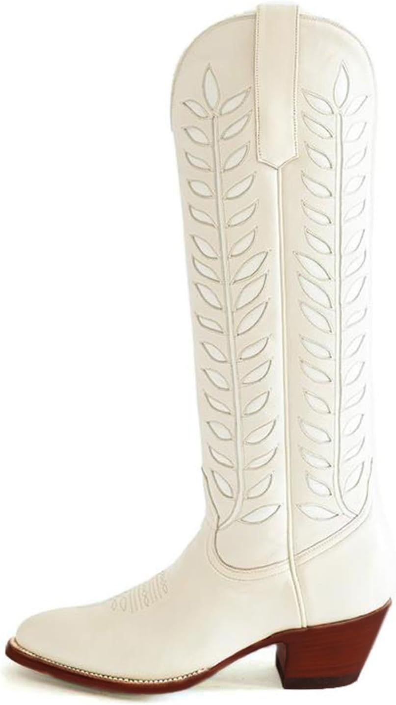 Cowboy Boots for Women Mid Calf Cowgirl Boots Chunky Heel Fashion Cowboy Boots Stylish Western Bo... | Amazon (US)