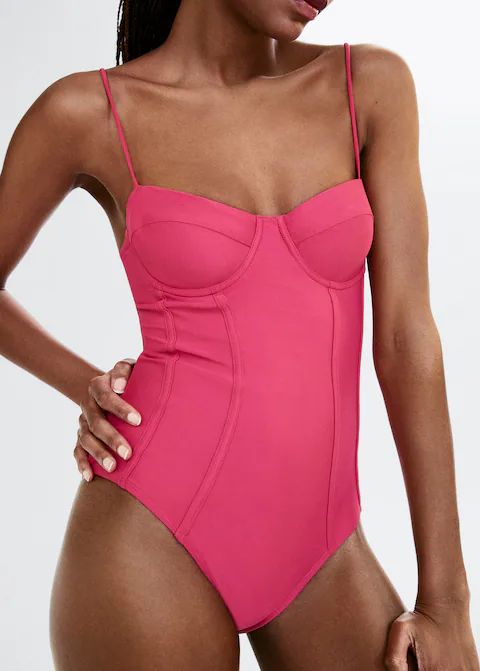 Cup underwire swimsuit | MANGO (US)