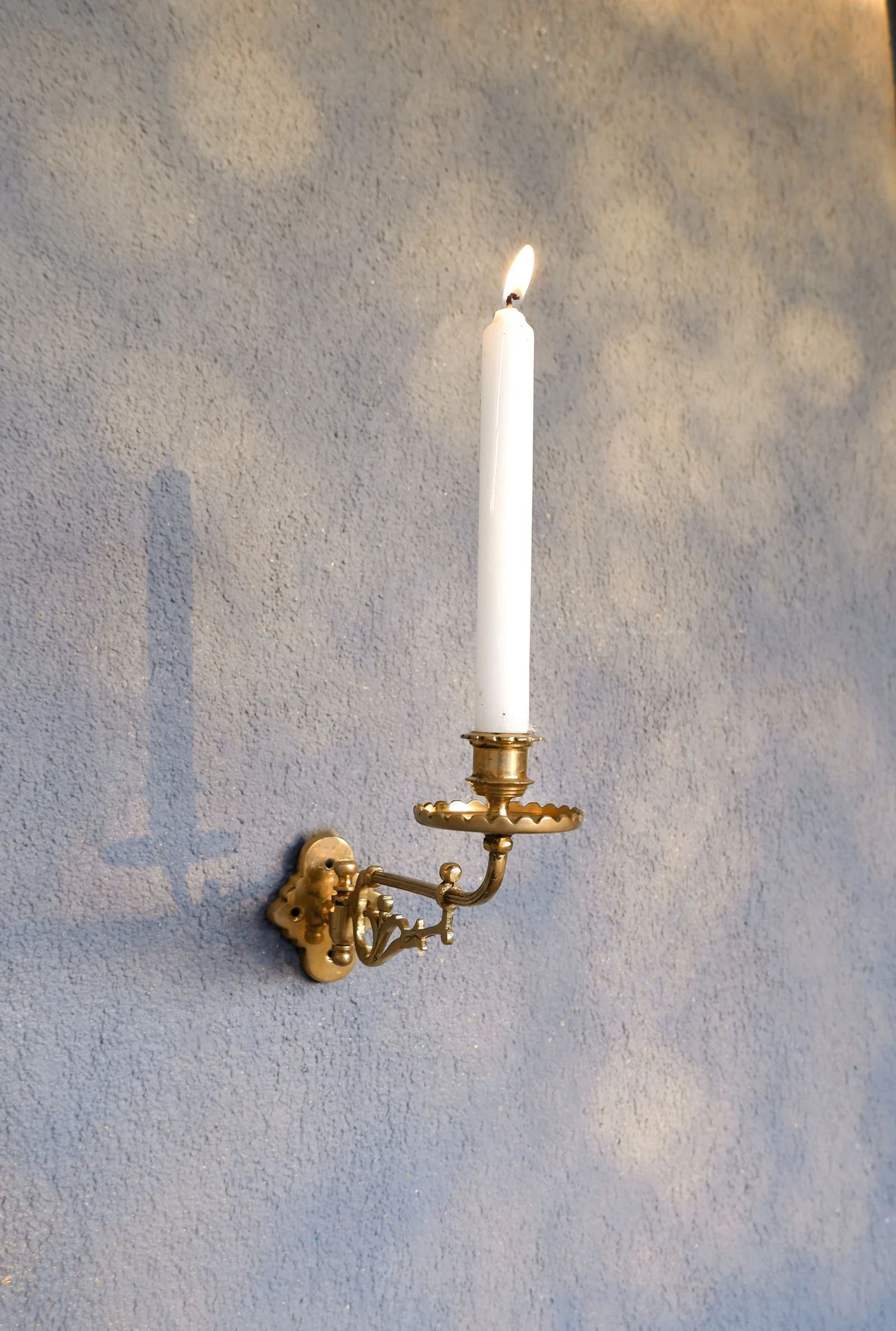 Art Nouveau Style Candle Holder Sconce, Bronze 1960s Colonial Sconce, Wall Candle Holder - Etsy | Etsy (US)