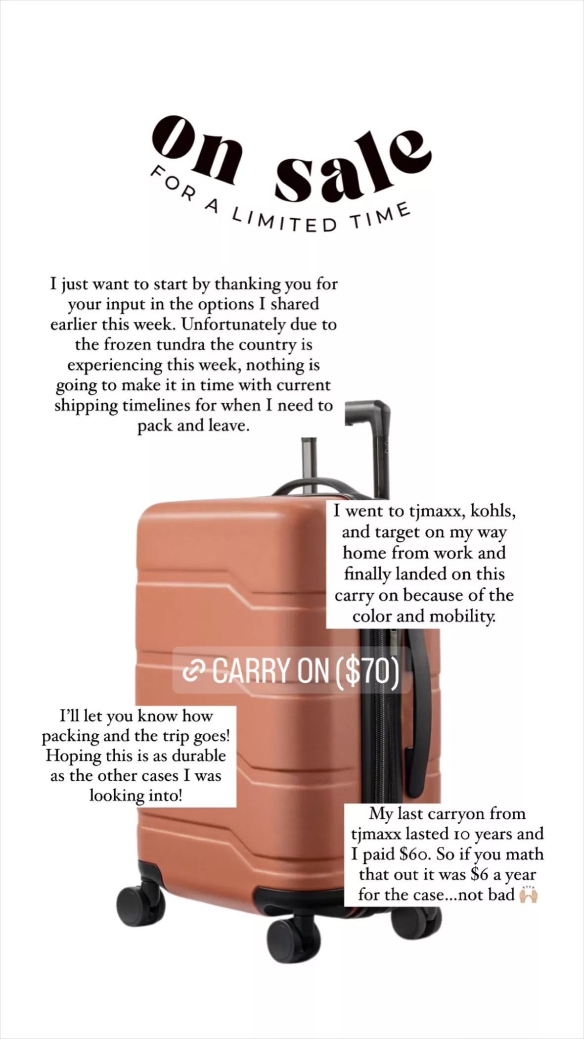 Hardside Carry On Spinner Suitcase … curated on LTK
