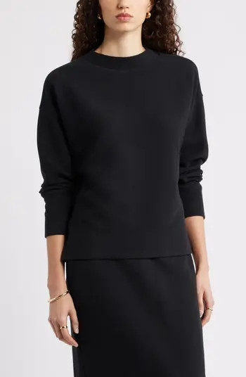 Ottoman Knit Mock Neck Sweatshirt | Nordstrom