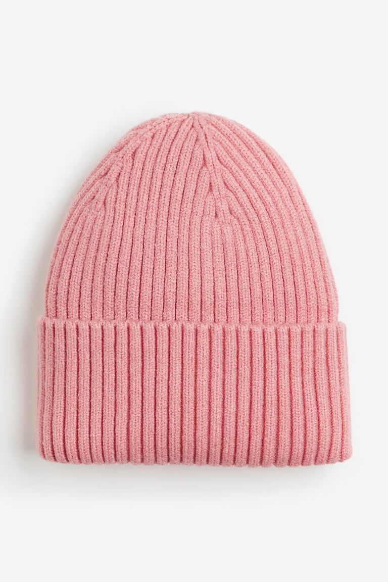 Rib-knit hat - Pink - Kids | H&M GB | H&M (UK, MY, IN, SG, PH, TW, HK)