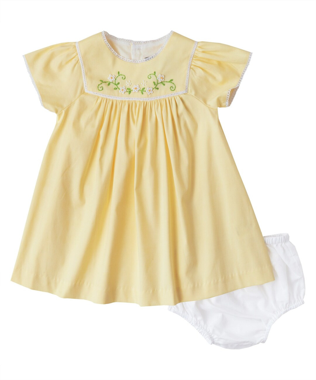 Yellow Embroidered Dress Bloomer - Etsy | Etsy (US)