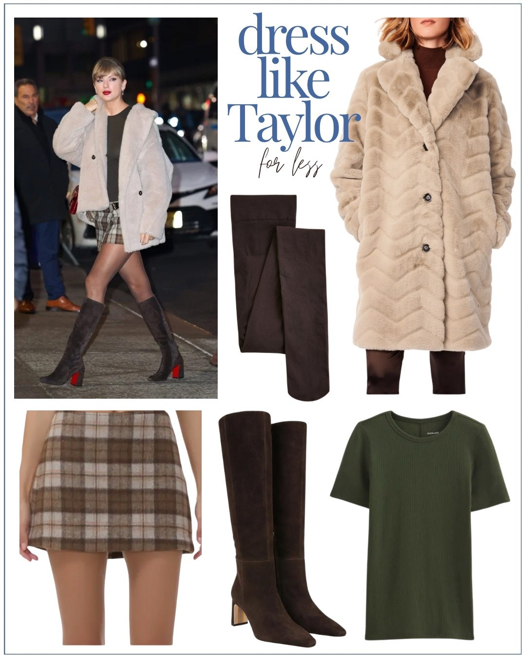 Dress like Taylor (for less)! I loved this coat so I had to recreate the look. I’d probably opt for a longer skirt but it’s a great Winter dressy outfit! 

#LTKSeasonal #LTKHoliday #LTKootd
