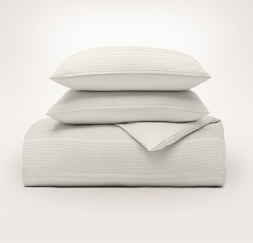 Waffle Dobby Stripe Duvet Set | Boll & Branch