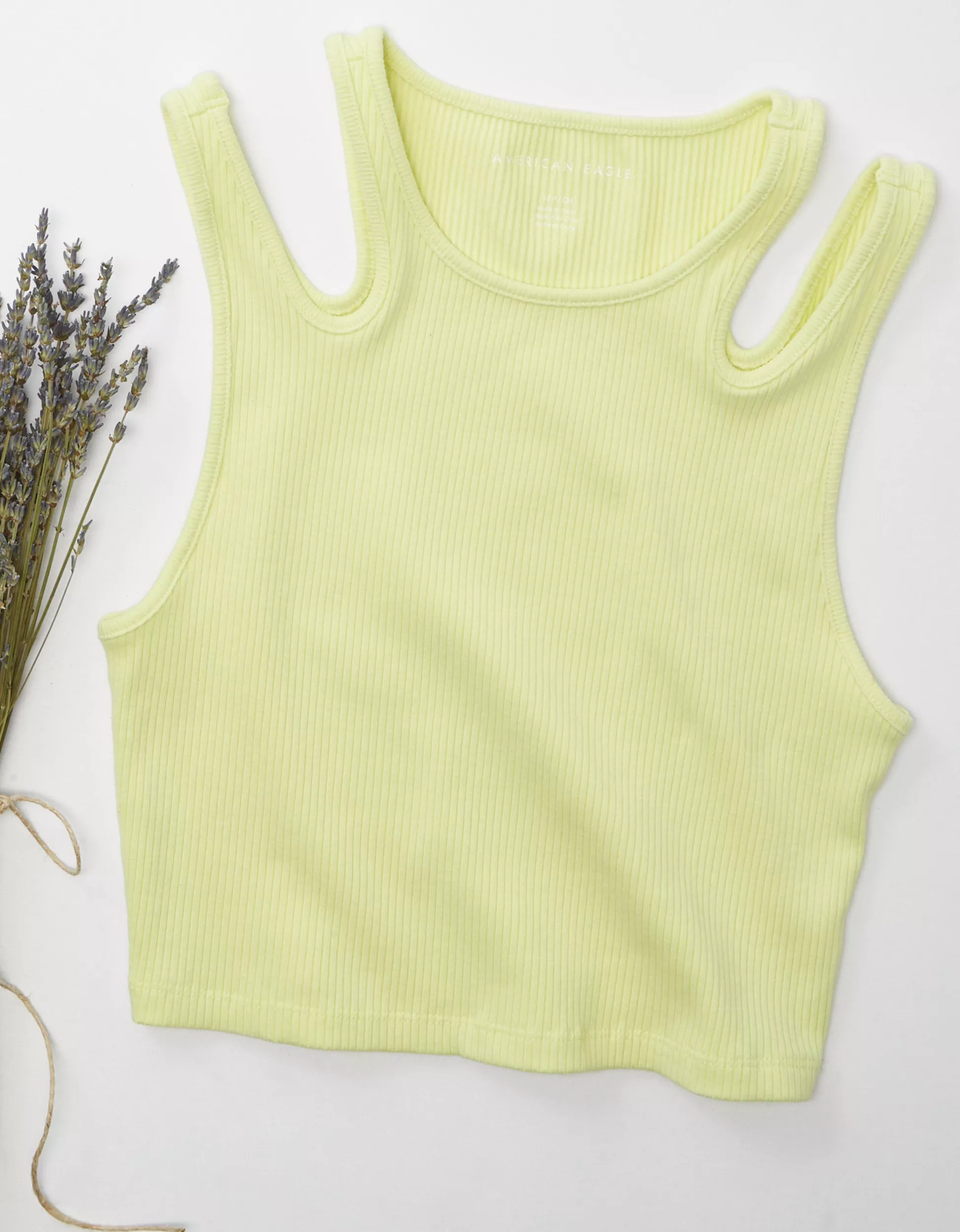 AE Shoulder Cutout Tank Top | American Eagle Outfitters (US & CA)