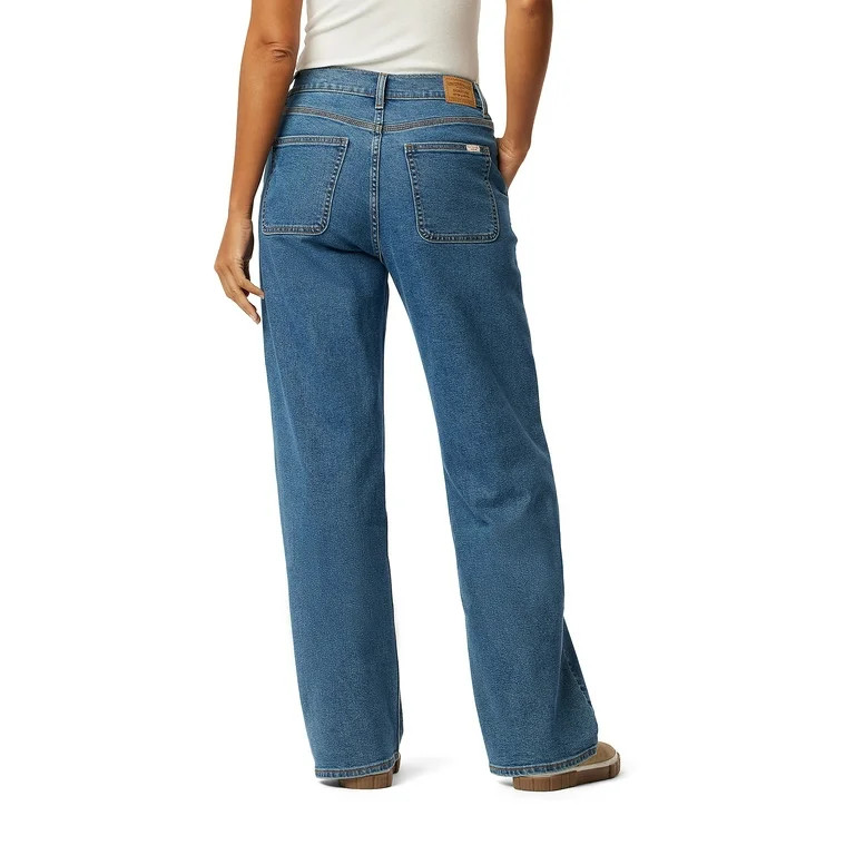 Levi Strauss Signature Women's Heritage Loose Straight Trouser Jeans, Women's and Women's Plus | Walmart (US)