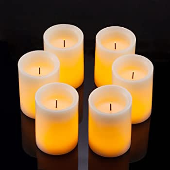 Enpornk Flameless Flickering LED Candles 3" X 4" with 10-Key Remote Control Timer Classic Pillar ... | Amazon (US)