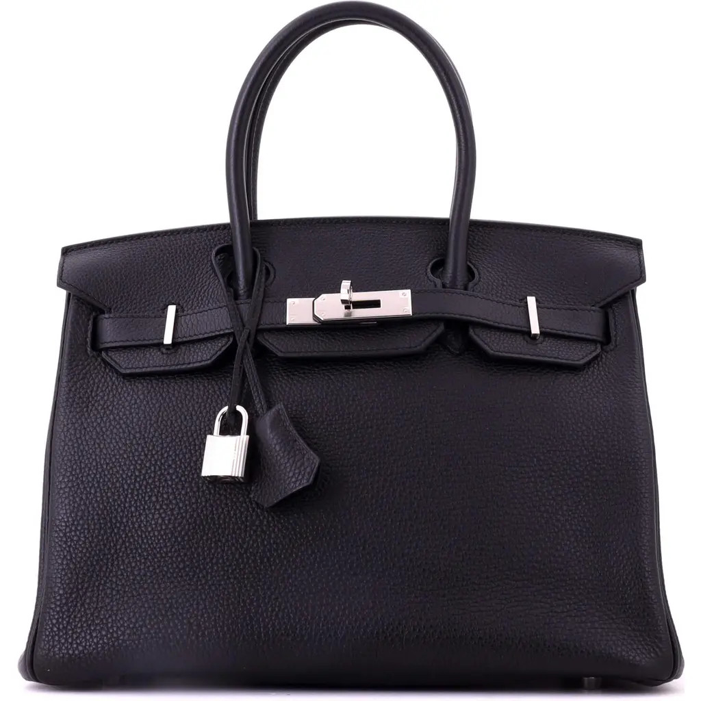 Pre-Owned Hermes Birkin Handbag Black Togo with Palladium Hardware 30 in Noir at Nordstrom, Size Small | Nordstrom