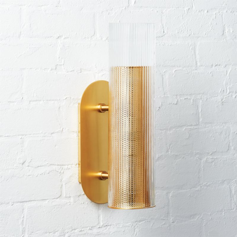 Striae Ribbed Glass Wall Sconce + Reviews | CB2 | CB2