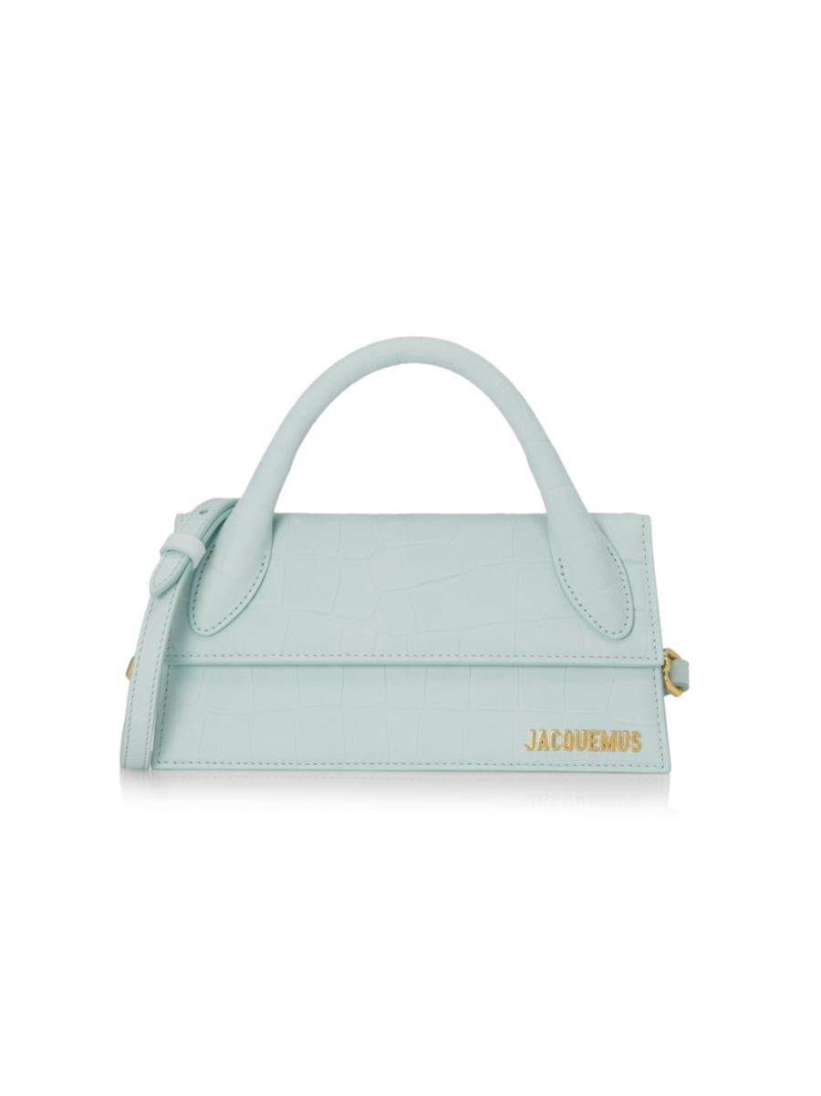 Jacquemus Le Chiquito Long Croc-Embossed Top Handle Bag | Saks Fifth Avenue