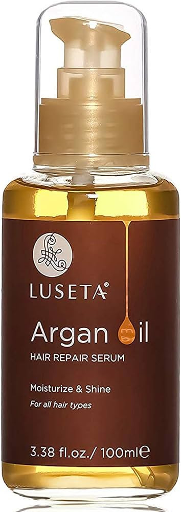 Luseta Argan Oil for Hair, 100% Pure Argan Oil Hair Serum for Frizzy Control Dry Damage Hair, Rep... | Amazon (US)