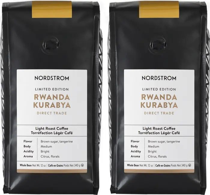 Nordstrom 2-Pack Direct Trade Rwanda Kurabya Light Roast Whole Bean Coffee | Nordstrom | Nordstrom