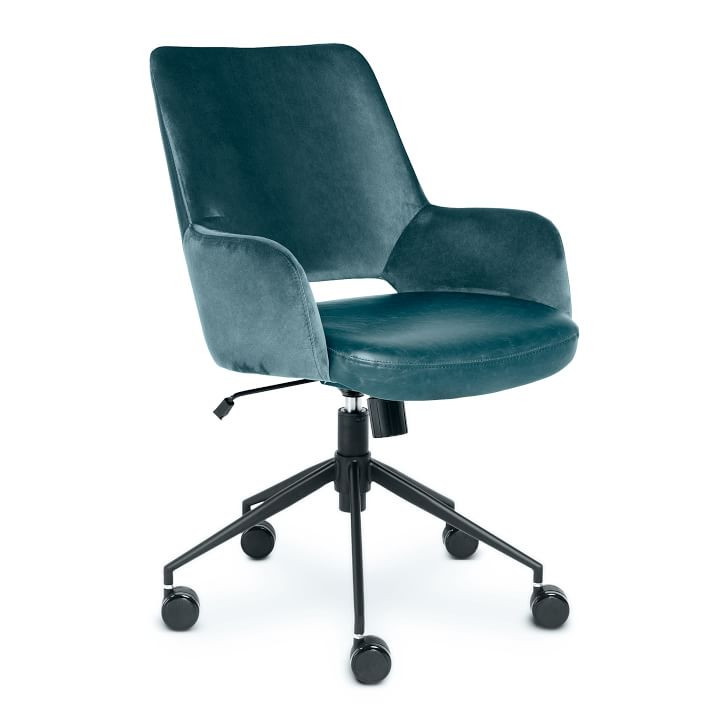 Two-Toned Upholstered Tilt Office Chair | West Elm (US)