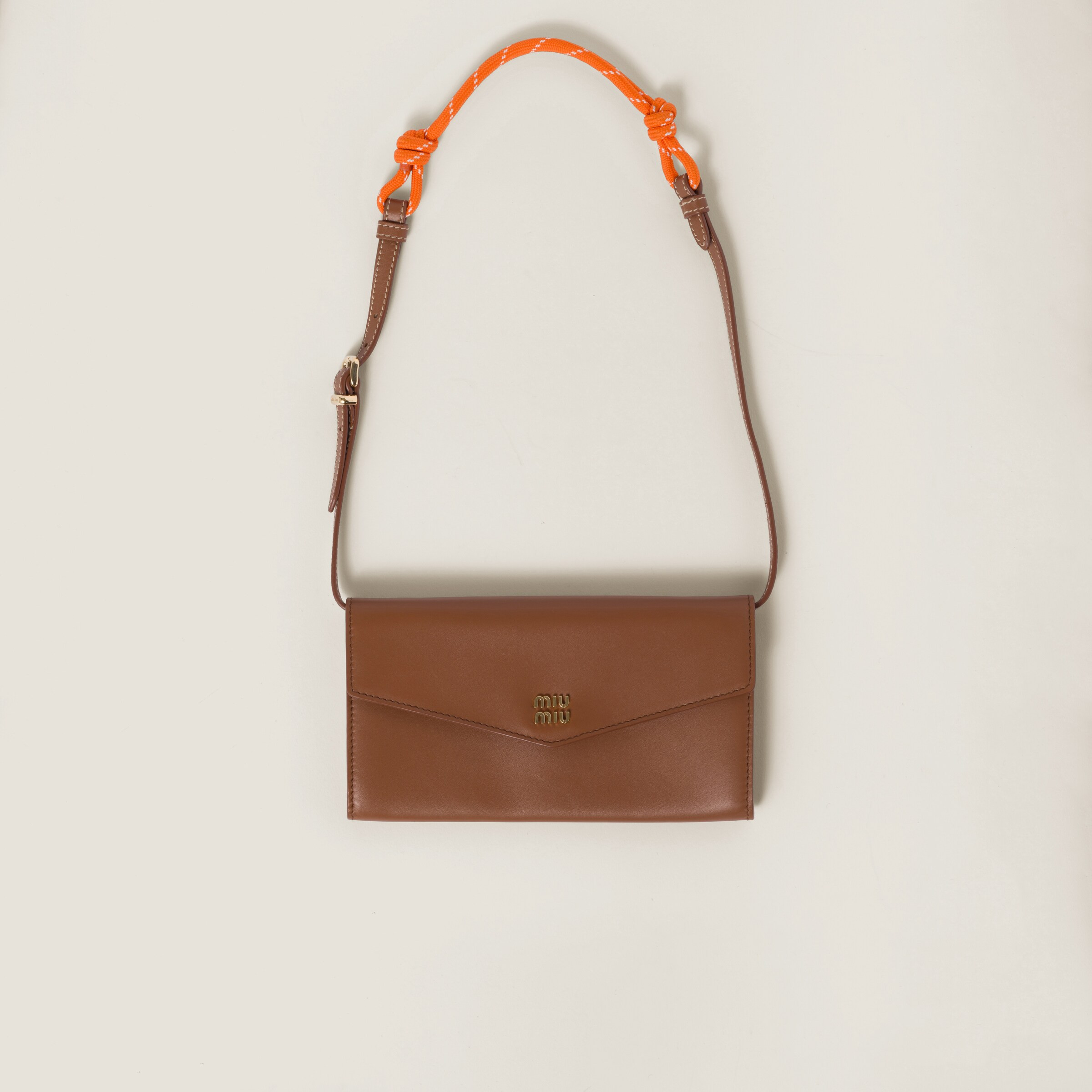 MiuMiu leather wallet with cord | Miu Miu US