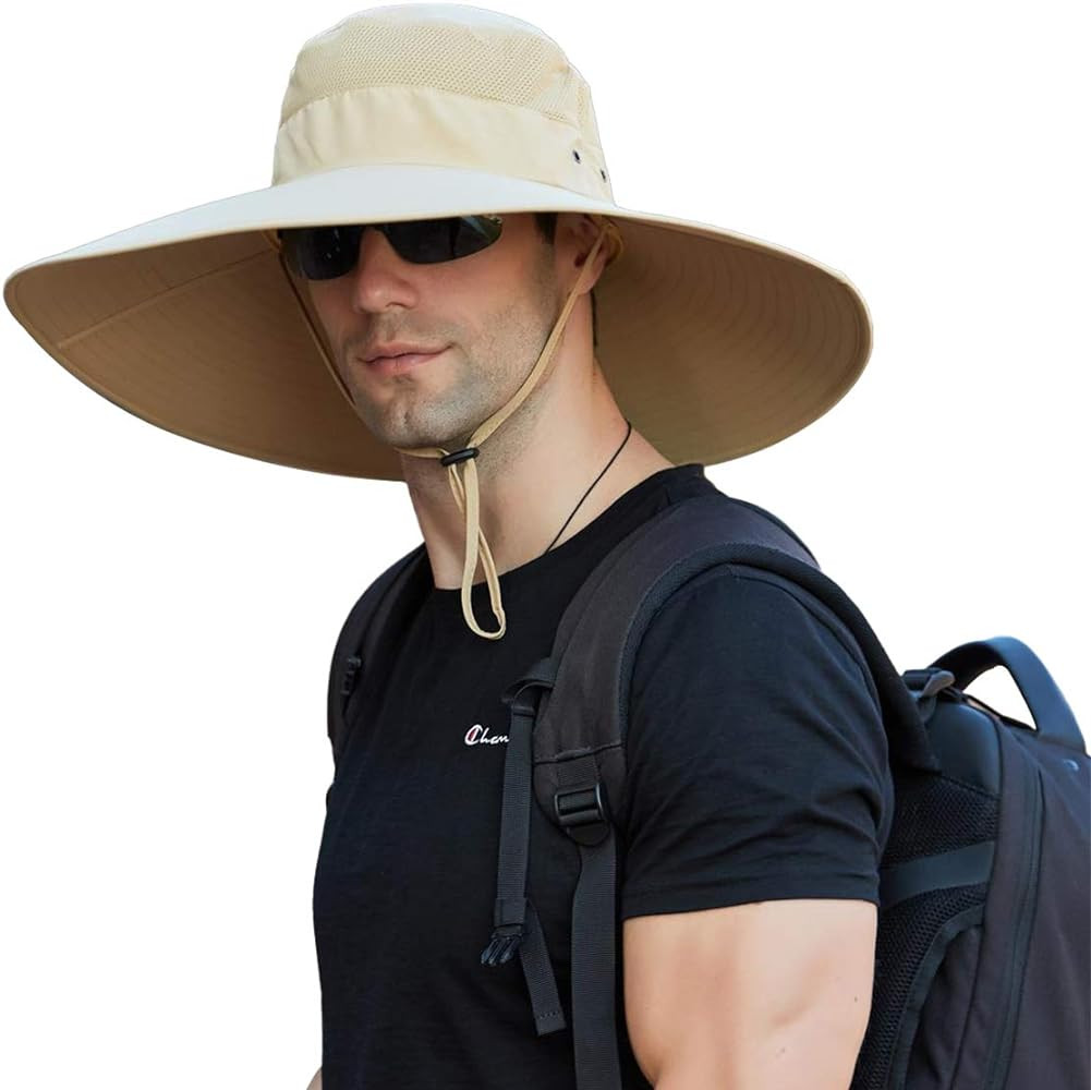 Leotruny Super Wide Brim Bucket Hat UPF50+ Waterproof Sun Hat for Fishing Hiking Camping | Amazon (US)