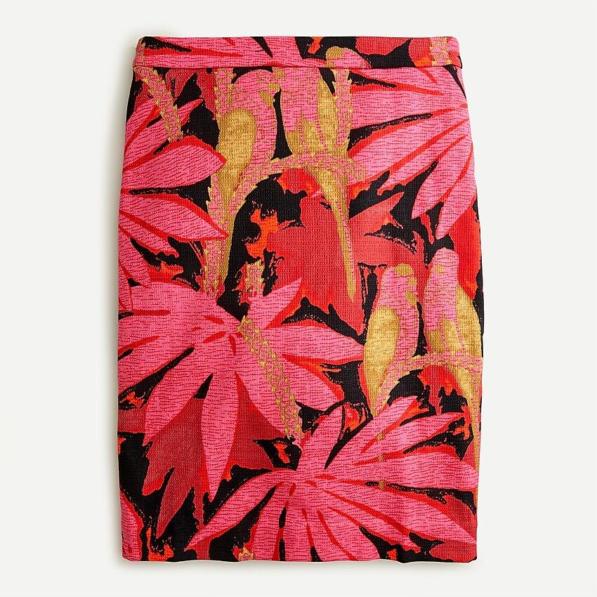 No. 2 Pencil® skirt in palm print grass cloth | J.Crew US