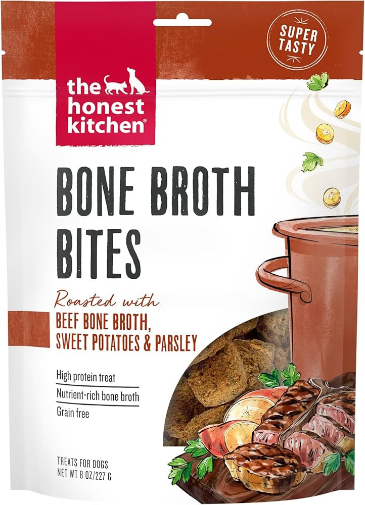 The Honest Kitchen Bone Broth Bites: Roasted with Beef Bone Broth & Sweet Potatoes, 8 oz Bag | Amazon (US)
