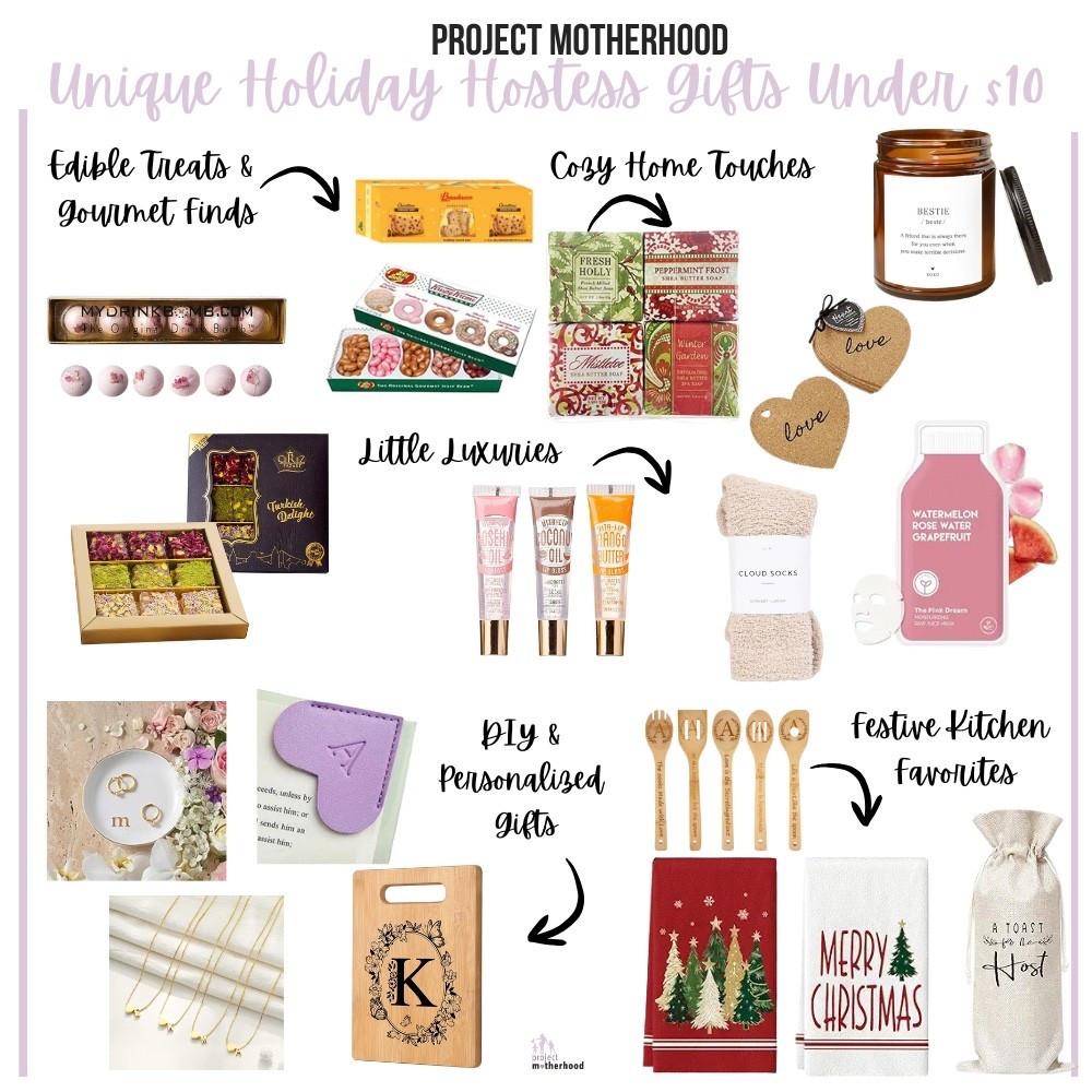 20 Unique Holiday Hostess Gifts Under $10 That Look More Expensive Than They Are

When it comes to holiday gatherings, there’s always that one unsung hero—the hostess. Whether she’s setting the table, baking the cookies, or keeping the party running smoothly, she deserves a little something special. But let’s be honest, gift-giving adds up fast this time of year. That’s why I rounded up my favorite unique holiday hostess gifts under $10 that still feel thoughtful, personal, and festive.

You don’t need a big budget to make a big impression. The trick is finding gifts that look luxe and thoughtful without the hefty price tag—think cozy candles, gourmet snacks, mini spa treats, or pretty kitchen finds she’ll actually use. These picks work perfectly for your next holiday dinner party, cookie swap, or neighborhood get-together.


#LTKFindsUnder50 #LTKSeasonal #LTKParties