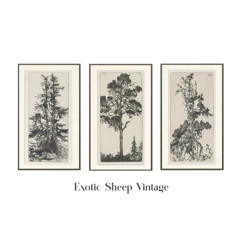 Sketch Art  Tree Drawing  Vintage Drawing  Antique Sketch  - Etsy | Etsy (US)