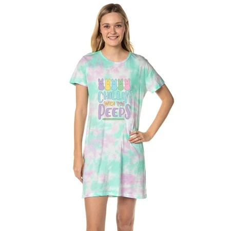 Easter Peeps Women s Chillin Marshmallow Candy Pastel Nightgown Pajama | Walmart (US)