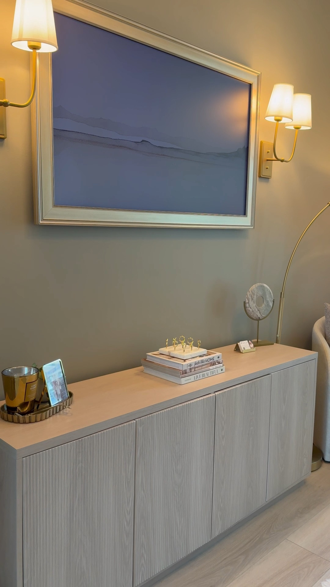I love using this buffet table as a console in my office! It’s perfect for storing supplies and keeping my printer tucked away while still looking sleek and stylish. The modern design blends seamlessly with my space, and the extra storage is a game-changer!

#LTKHome #LTKFamily