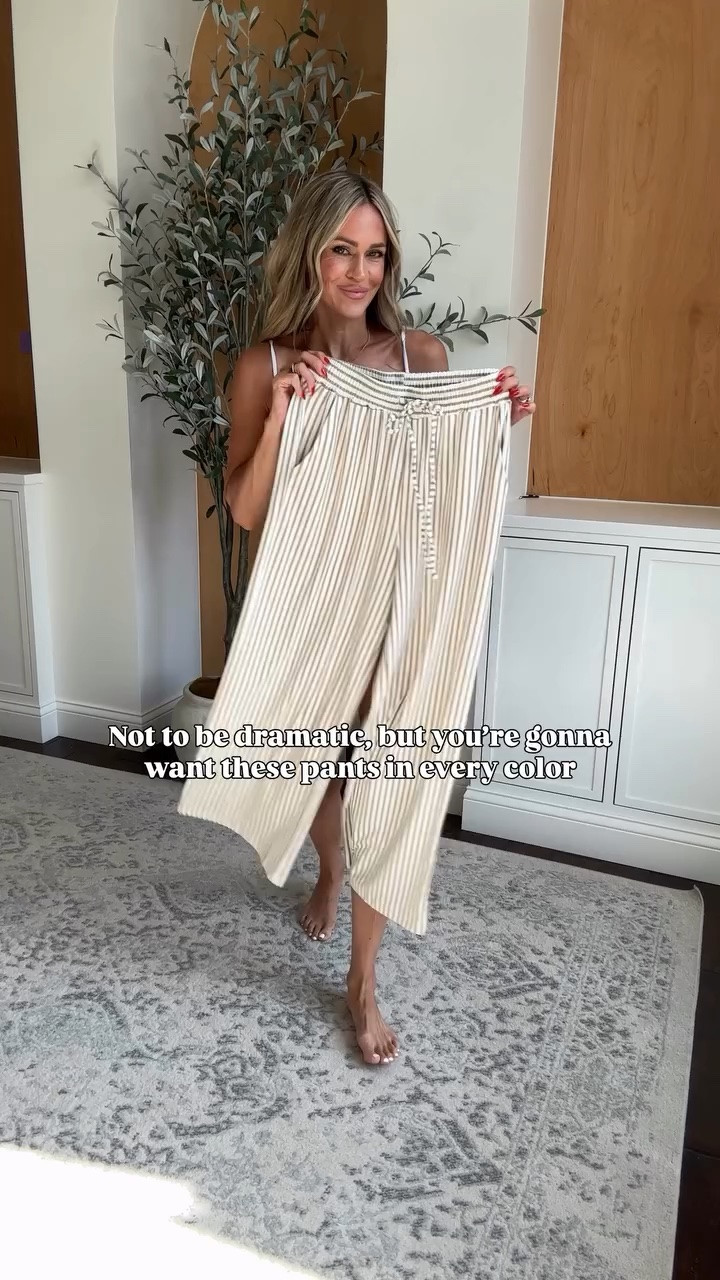 Cute and easy summer outfit - but make it comfy pants instead of shorts! Love these wide leg striped pants that come in so many colors. The perfect mom outfit that is cute and elevated 

#summeroutfitinspo

#LTKdayinmylife #LTKgrwm #LTKmomlife