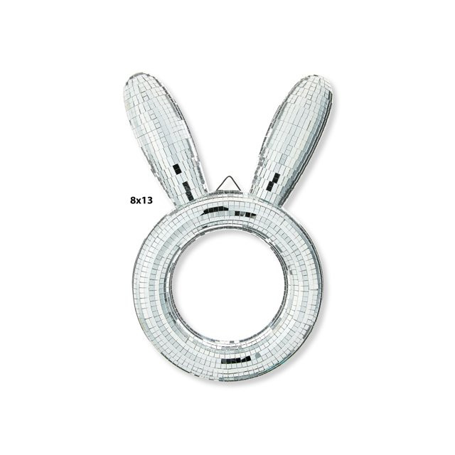 Easter Silver Disco Bunny Wreath, 13 in, by Way To Celebrate - Walmart.com | Walmart (US)