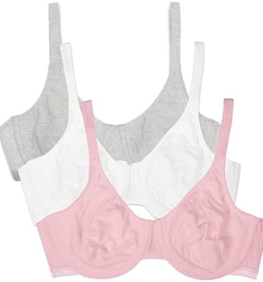 Fruit of the Loom Women's Unlined Underwire Bra - Cotton & Spandex Blend for Natural Shape and Fl... | Amazon (US)