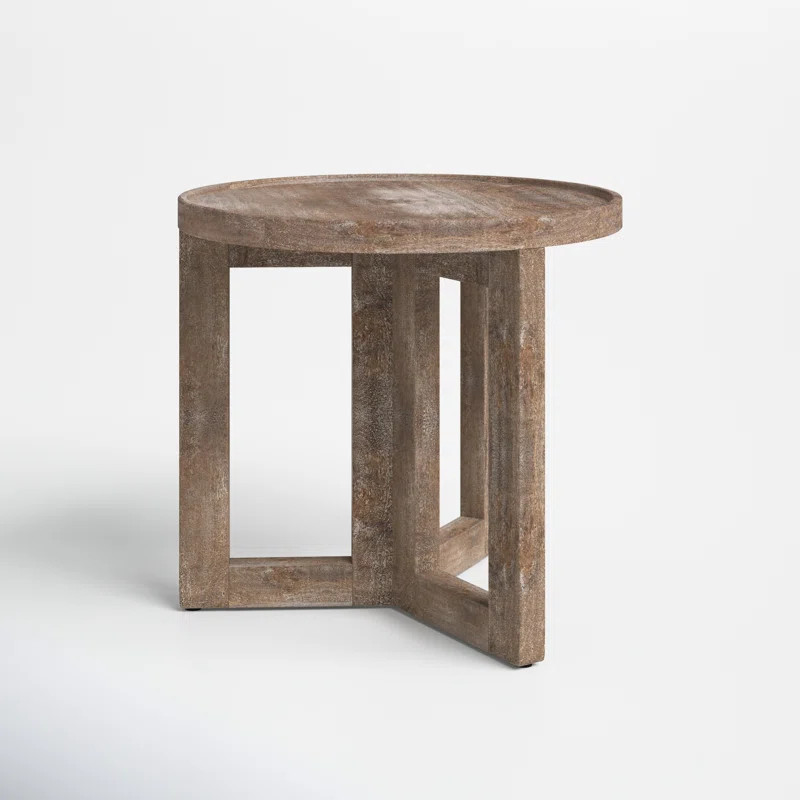 Rawles 17'' Tall Solid Wood Tray Top Cross Legs End Table | Wayfair North America