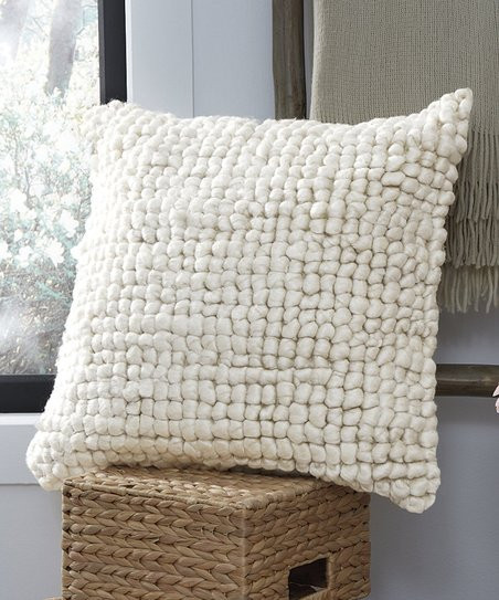 Signature Design by Ashley Furniture Ivory Looped Aavie Throw Pillow | Zulily