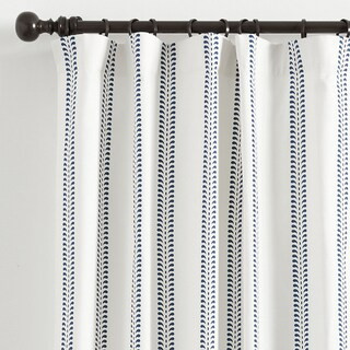 Hollis Ditsy Stripe Drapery Panel with Cotton & Vertical Petal Stripes | Ballard Designs, Inc.