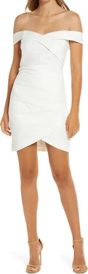 Off the Shoulder Wrap Look Minidress | Nordstrom