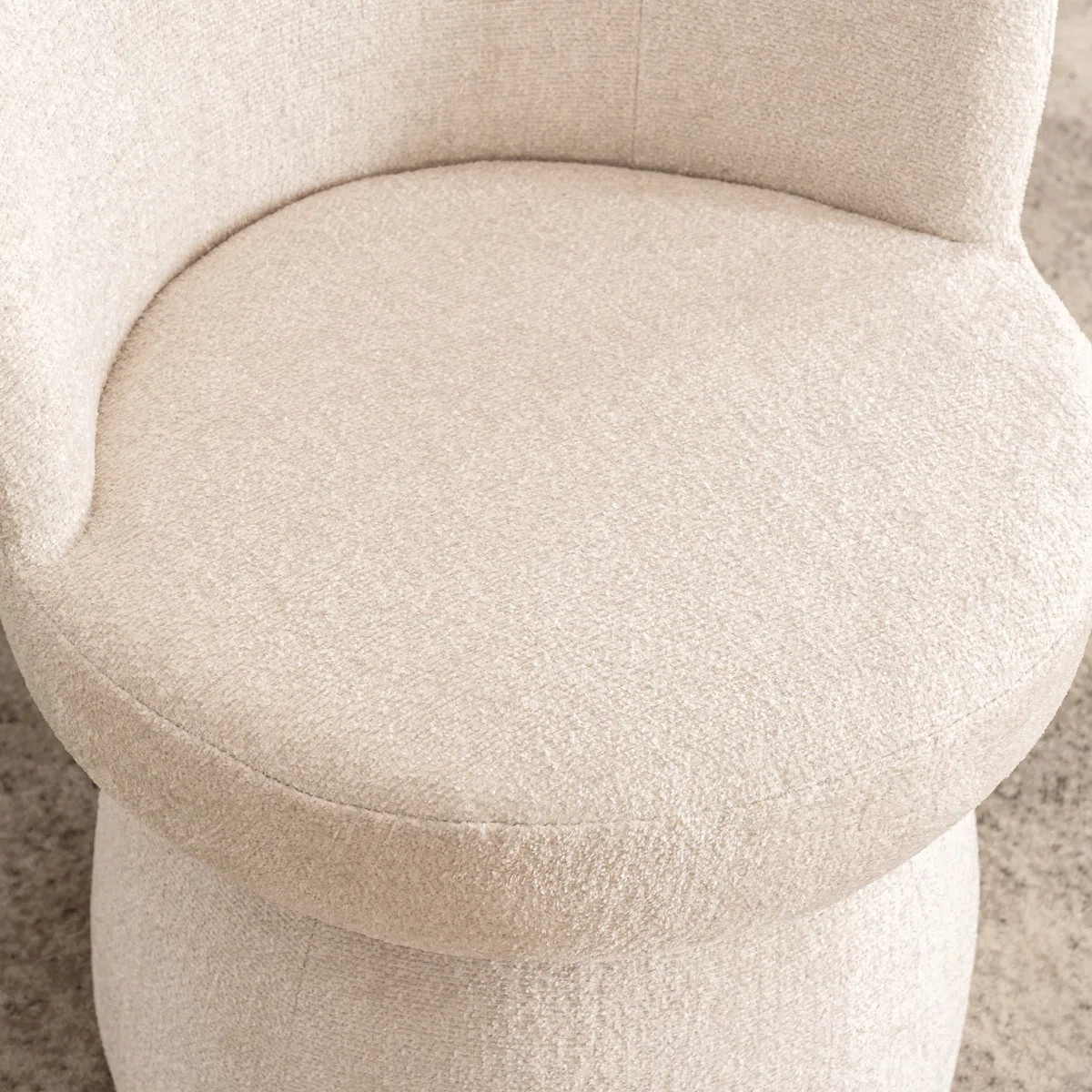 Allis Boucle Swivel Barrel Dining Chair | Wayfair North America