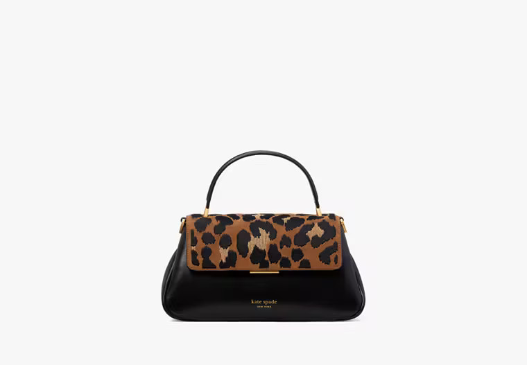 Grace Leopard Suede Small Top Handle Bag | Kate Spade (US)