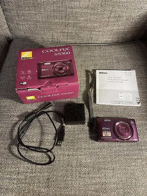 Nikon COOLPIX S5300 Digital Camera - Plum. WORKS | eBay US