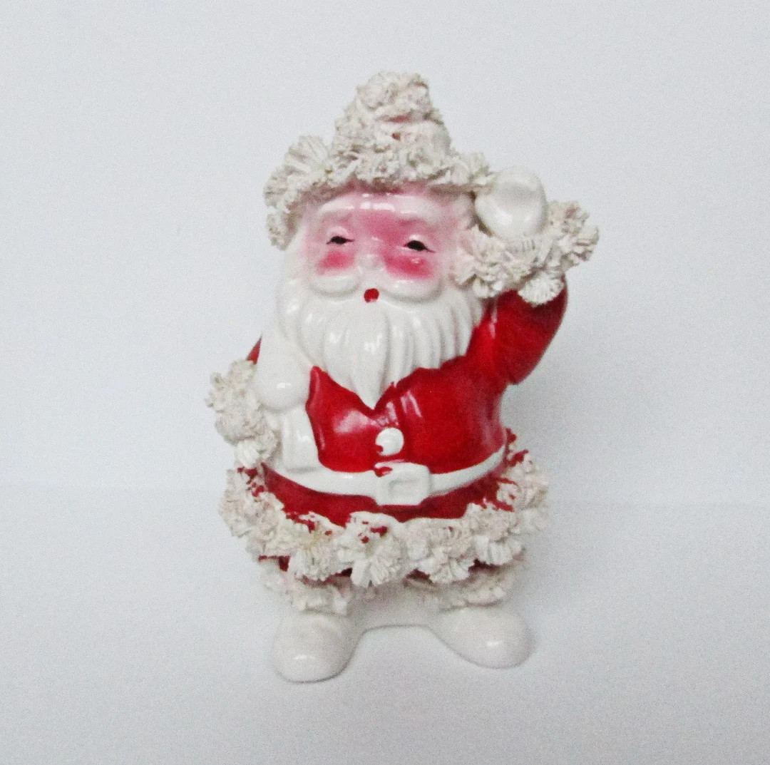 Vintage Spaghetti Santa Planter - Etsy | Etsy (US)