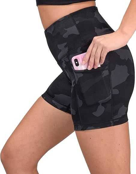 Yogalicious Ultra Soft Lightweight Hi Rise Shorts - High Waist Yoga Shorts | Amazon (US)