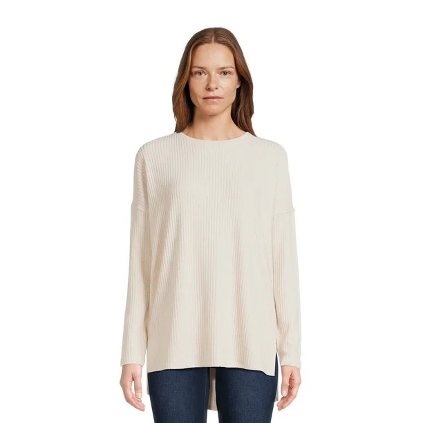 Time and Tru Women's Ribbed Tunic Top, Sizes S-XXXL - Walmart.com | Walmart (US)