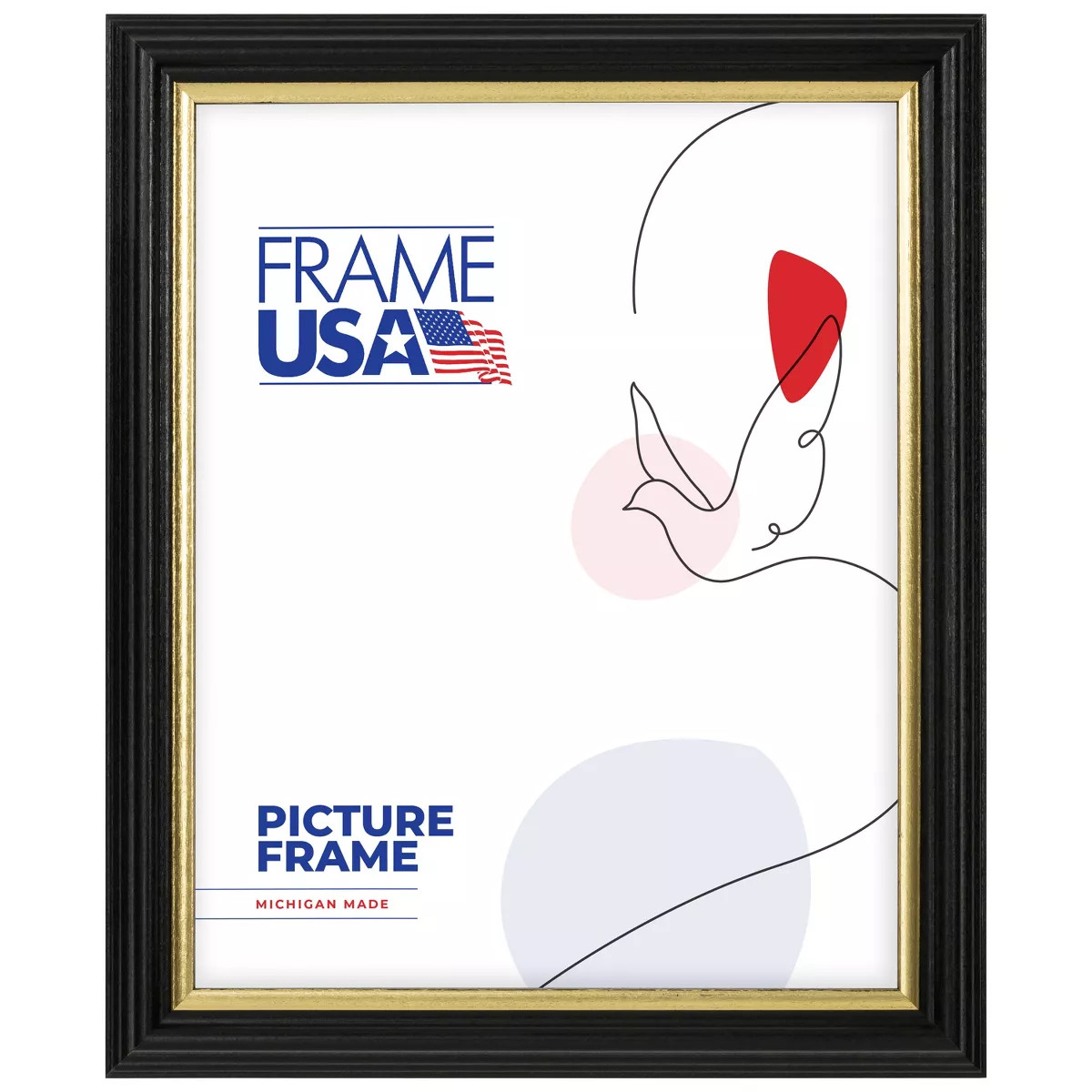 Designer 11X14 inch Black with Gold Single Image Picture Frame | Target