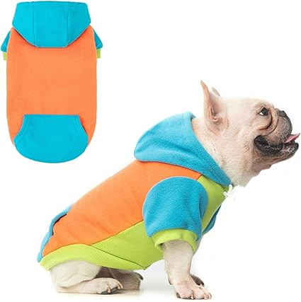 BEAUTYZOO Fleece Dog Hoodie Sweatershirt with Pocket and Leash Hole, Stretchy Small Medium Large ... | Amazon (US)
