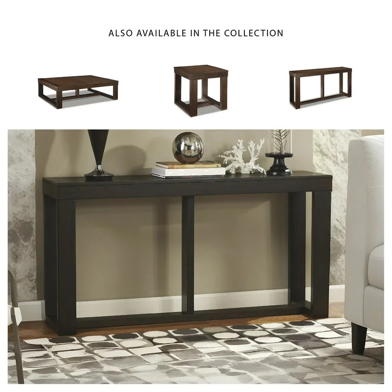 Signature Design by Ashley Contemporary Watson Sofa/Console Table  Dark Brown | Walmart (US)