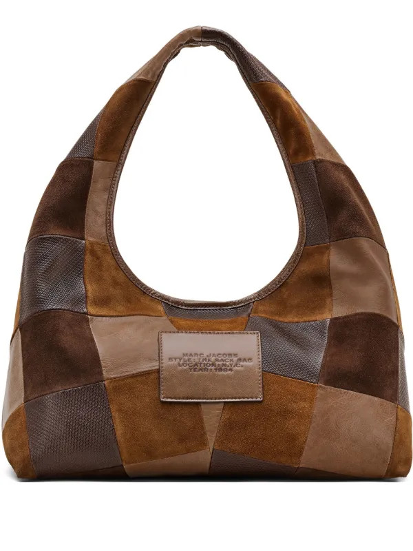 suede patchwork sack bag | Farfetch Global