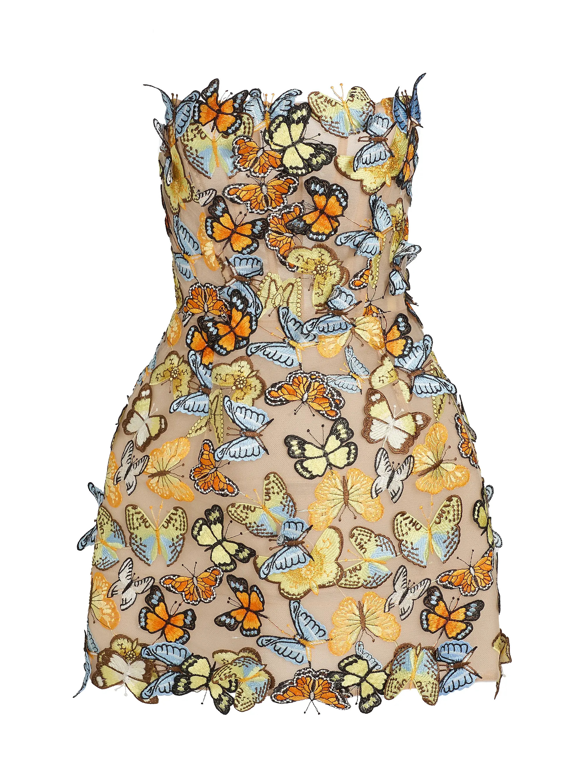 Bronx Banco Bella 3D Butterfly Maraya Strapless Minidress | Saks Fifth Avenue | Saks Fifth Avenue