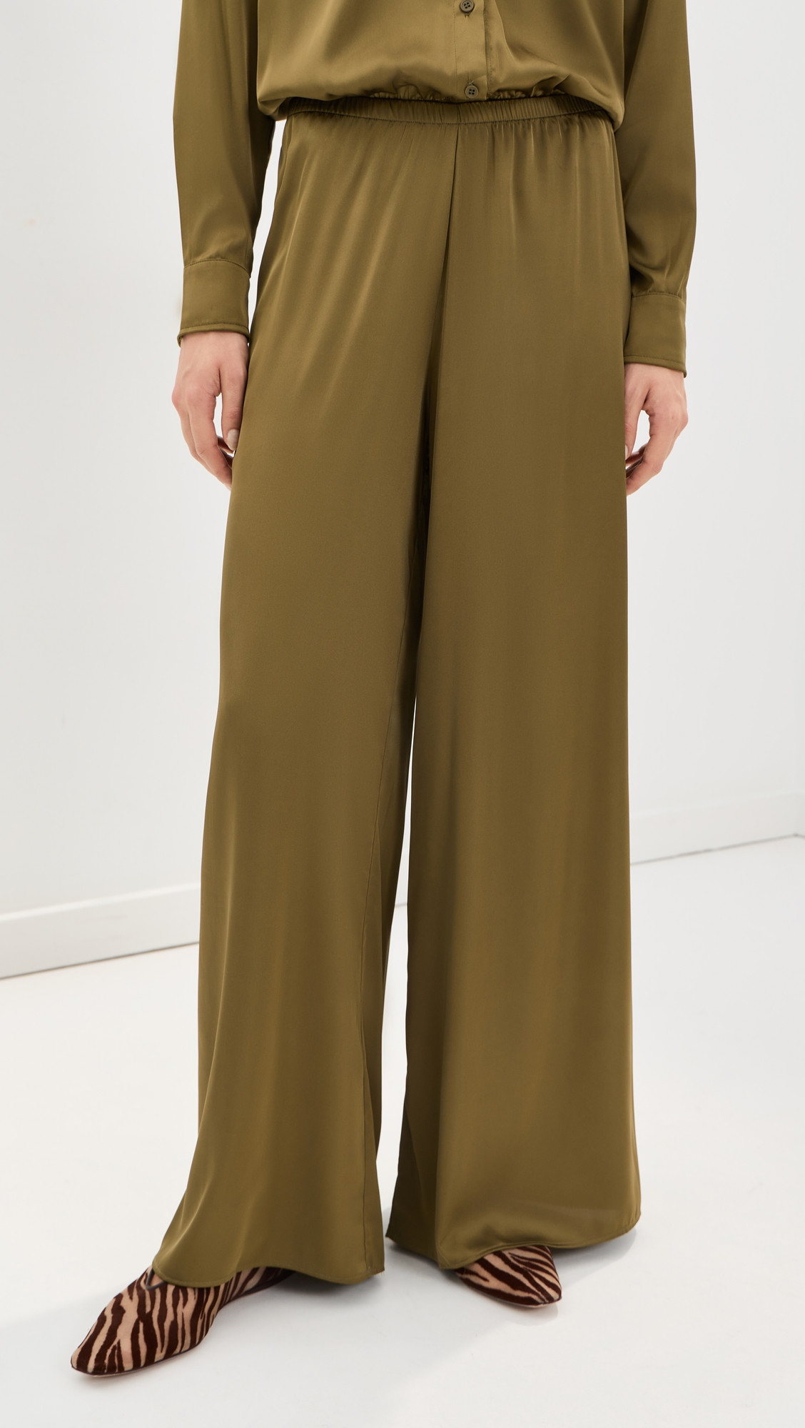 Aliza Wide Leg Pants - Olive | Shopbop