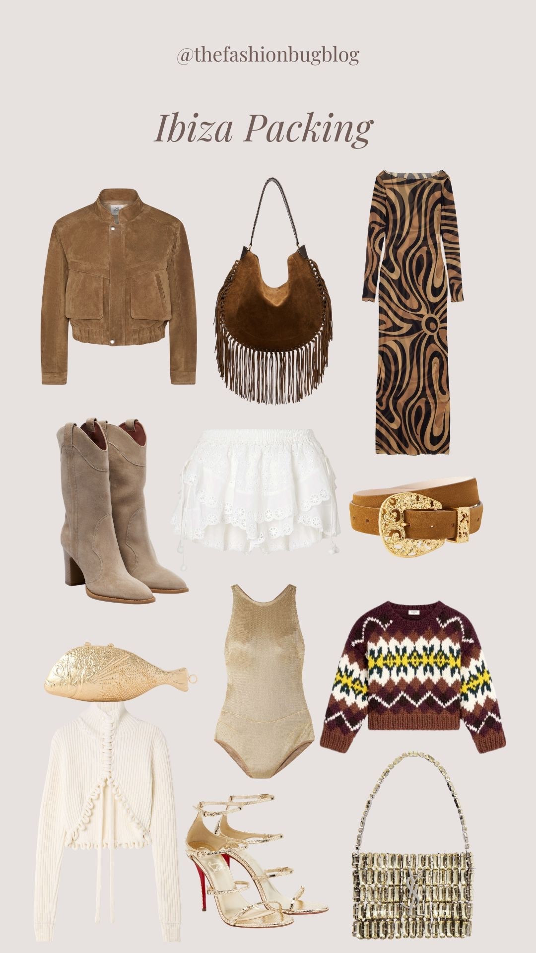 Ibiza packing Pucci Isabel marant Celine 