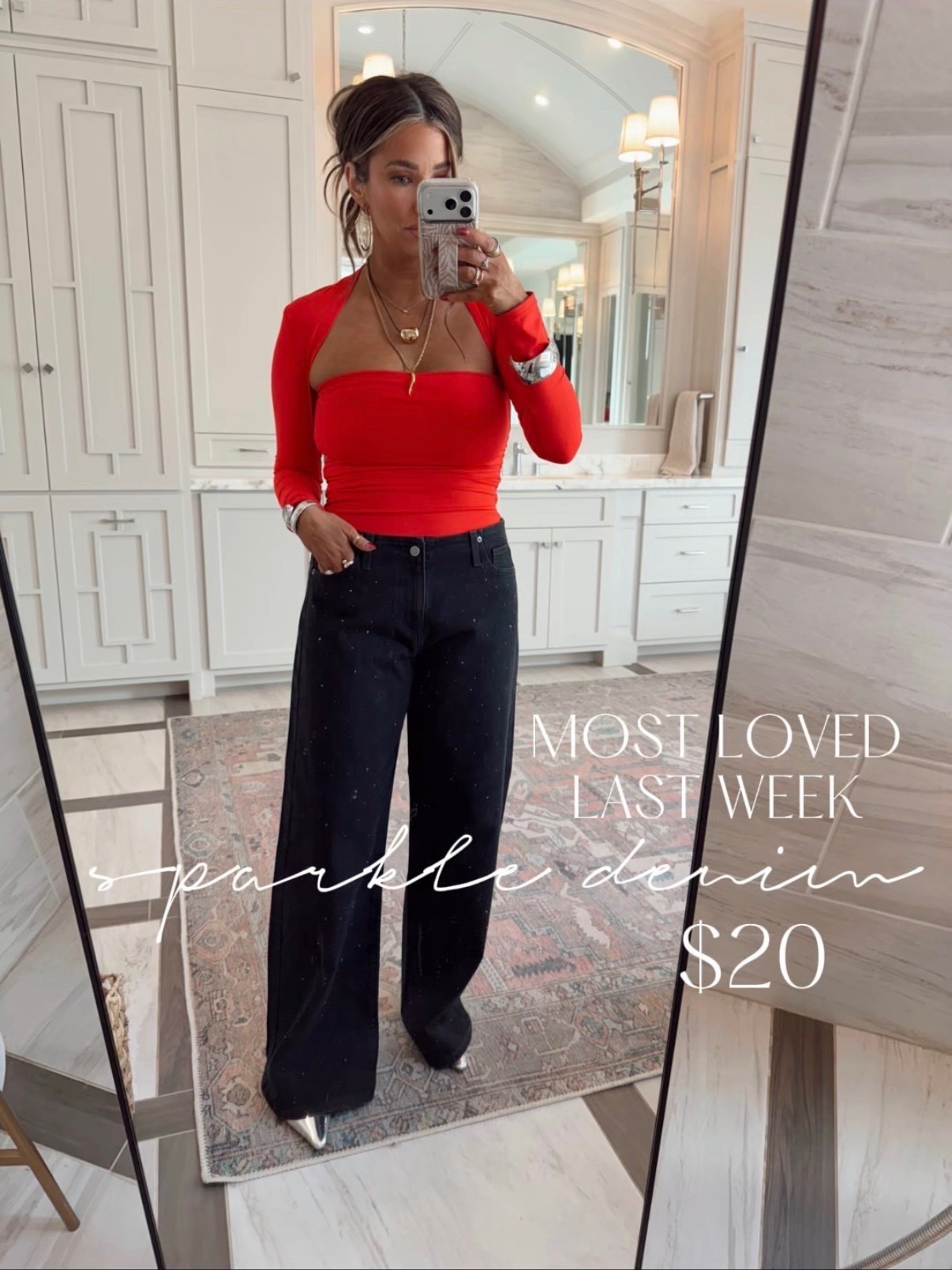 Sparkle denim under $20

#LTKSeasonal #LTKFindsUnder50 #LTKSaleAlert