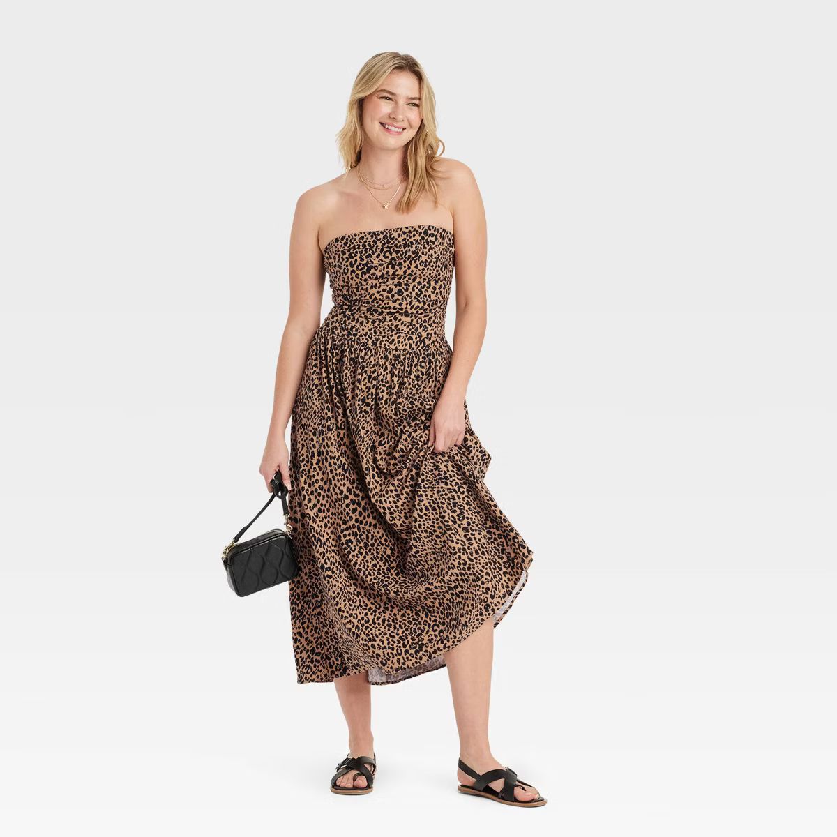 Women's Ruched Maxi A-Line Dress - Universal Thread™ | Target