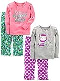 Simple Joys by Carter's Baby Girls' Toddler 4 Piece Pajama Set, Owl/Floral, 3T | Amazon (US)