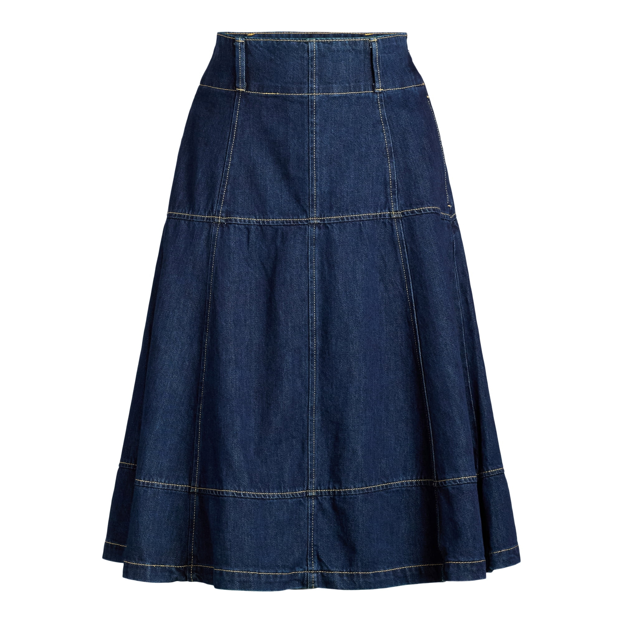 Free Assembly Women’s Flared Cotton Midi Skirt, Sizes 0-20 | Walmart (US)